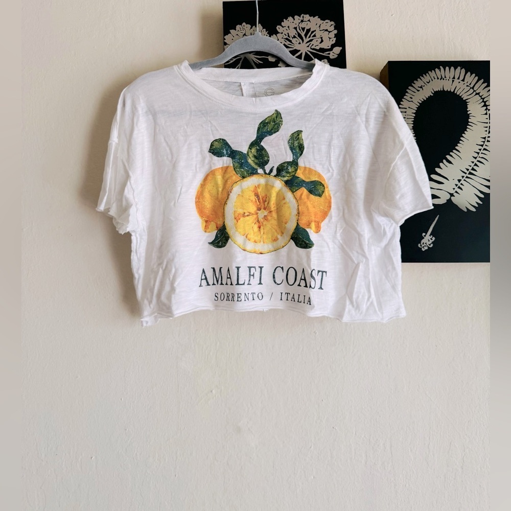 NWOT Almafi Coast Cropped T Shirt Size XS/S